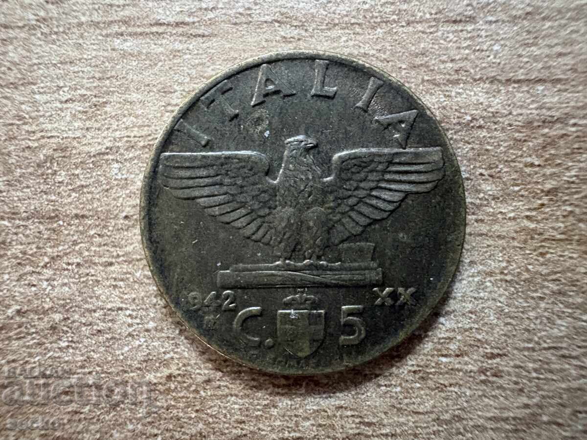 Italia - 5 centesimi (1942) Italia - 5 centesimi (1942)