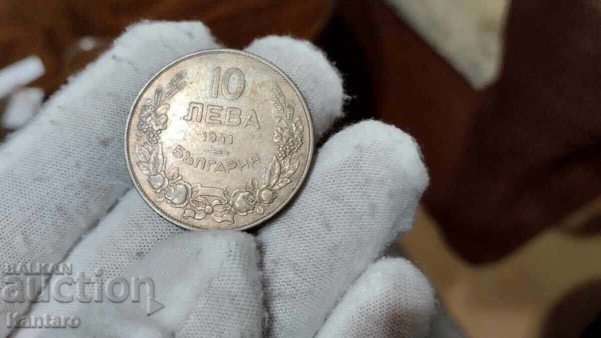 Аукцион Монета - БЪЛГАРИЯ - 10 лева - 1943 г. Аукцион Монета - БЪЛГАРИЯ - 10 лева - 1943 г.