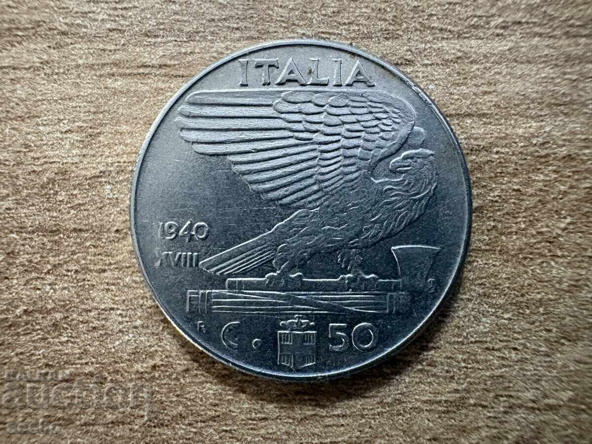Italy - 50 centesimi (1940) - magnetic