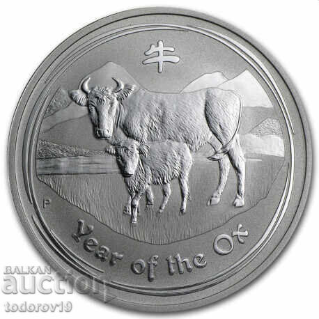 Argint 1 oz Anul Boului 2009