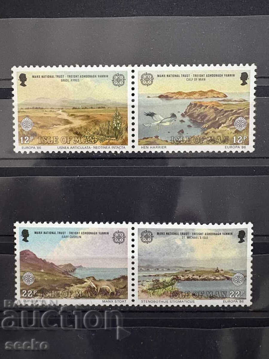 Insula Man - Timbre Europa - Conservarea Naturii (1986) MNH