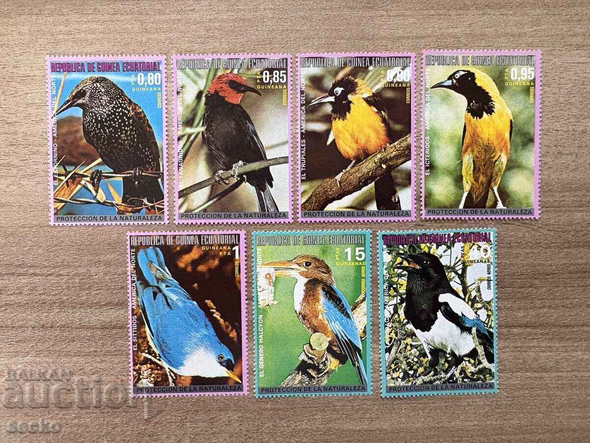 Guineea Ecuatorială - Păsări nord-americane (1976) MNH