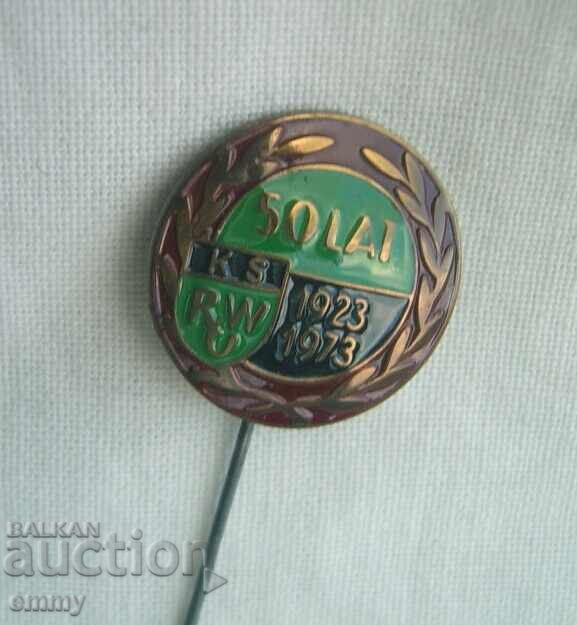 Κονκάρδα ποδοσφαίρου 1973 - 50 χρόνια KS RWU, Πολωνία με τιμή € 2.50 | 4.89 BGN Κονκάρδα ποδοσφαίρου 1973 - 50 χρόνια KS RWU, Πολωνία με τιμή € 2.50 | 4.89 BGN