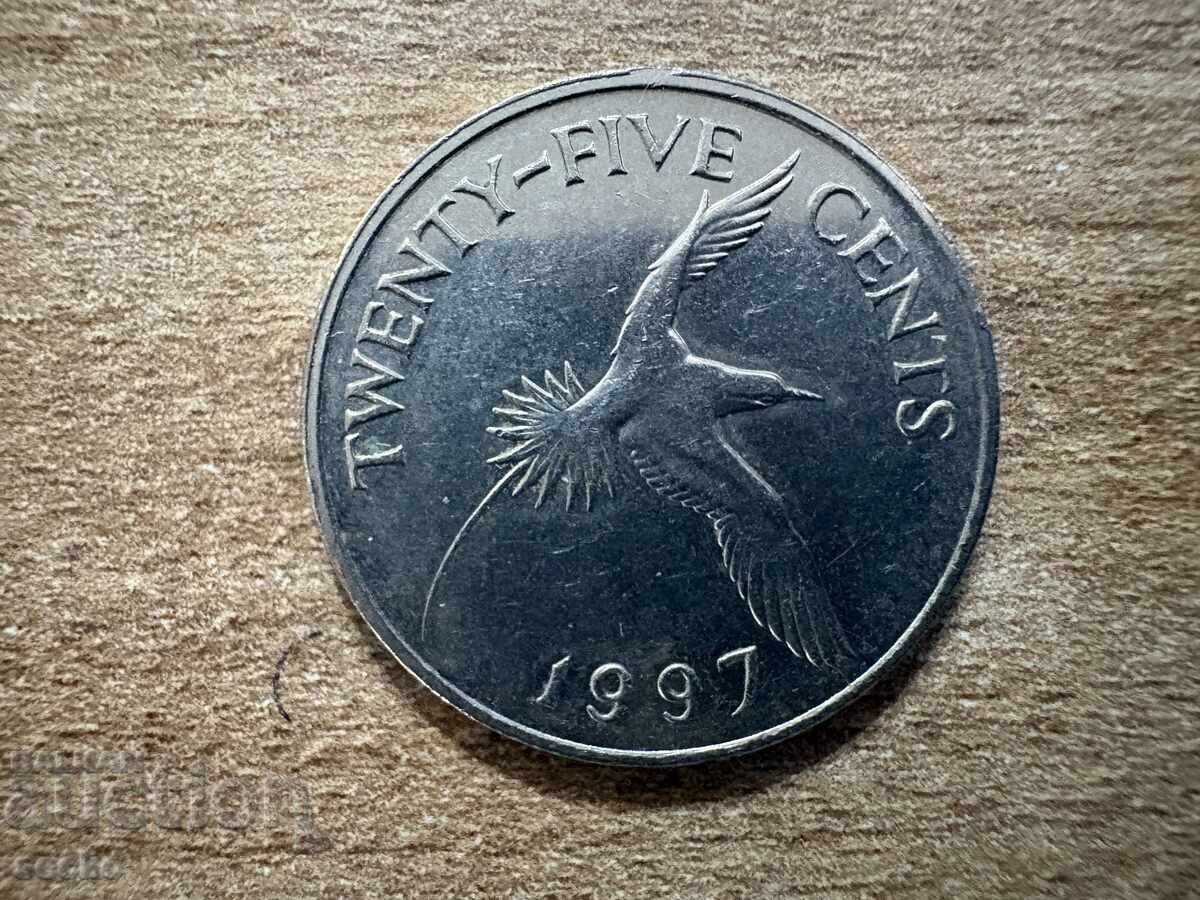 Bermuda - 25 cents (1997)