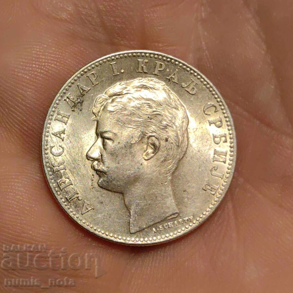 Delivery of 2 Dinars 1897 Serbia - Brilliant Uncirculated
