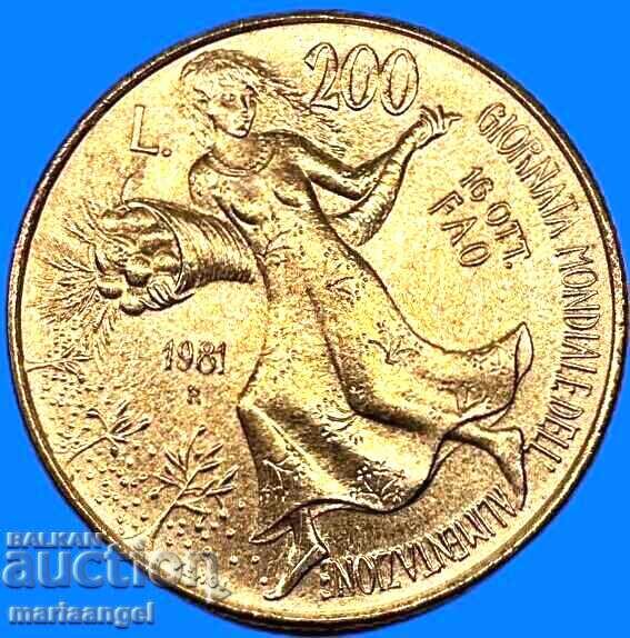 200 Lire Italy 1981 - 5