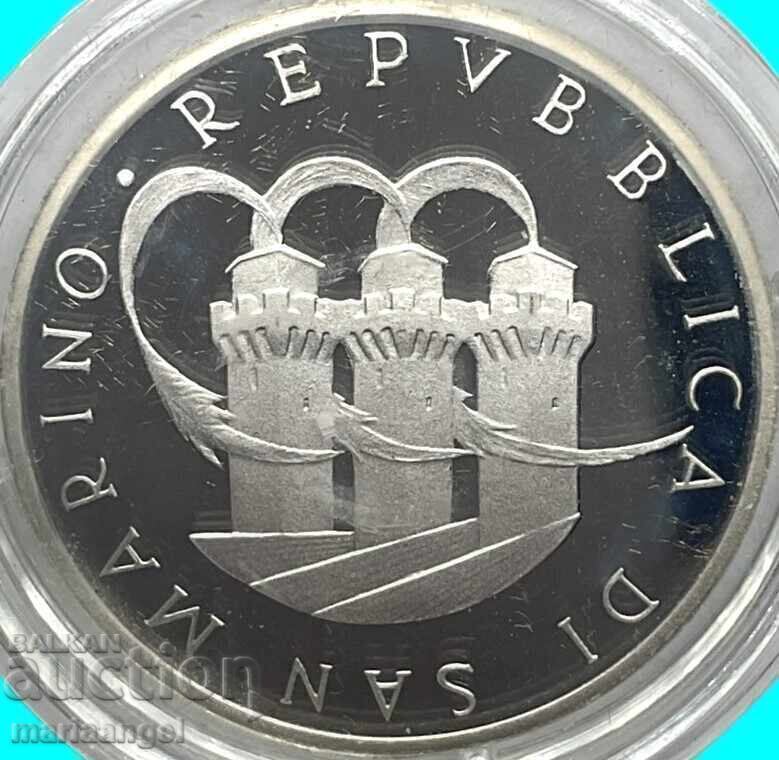 Άγιος Μαρίνος 1989 500 λίρες 11γρ 835 καθαρότητα ασήμι PROOF με τιμή 44.49 €