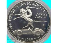 San Marino 1989 500 lire 11g .835 silver PROOF
