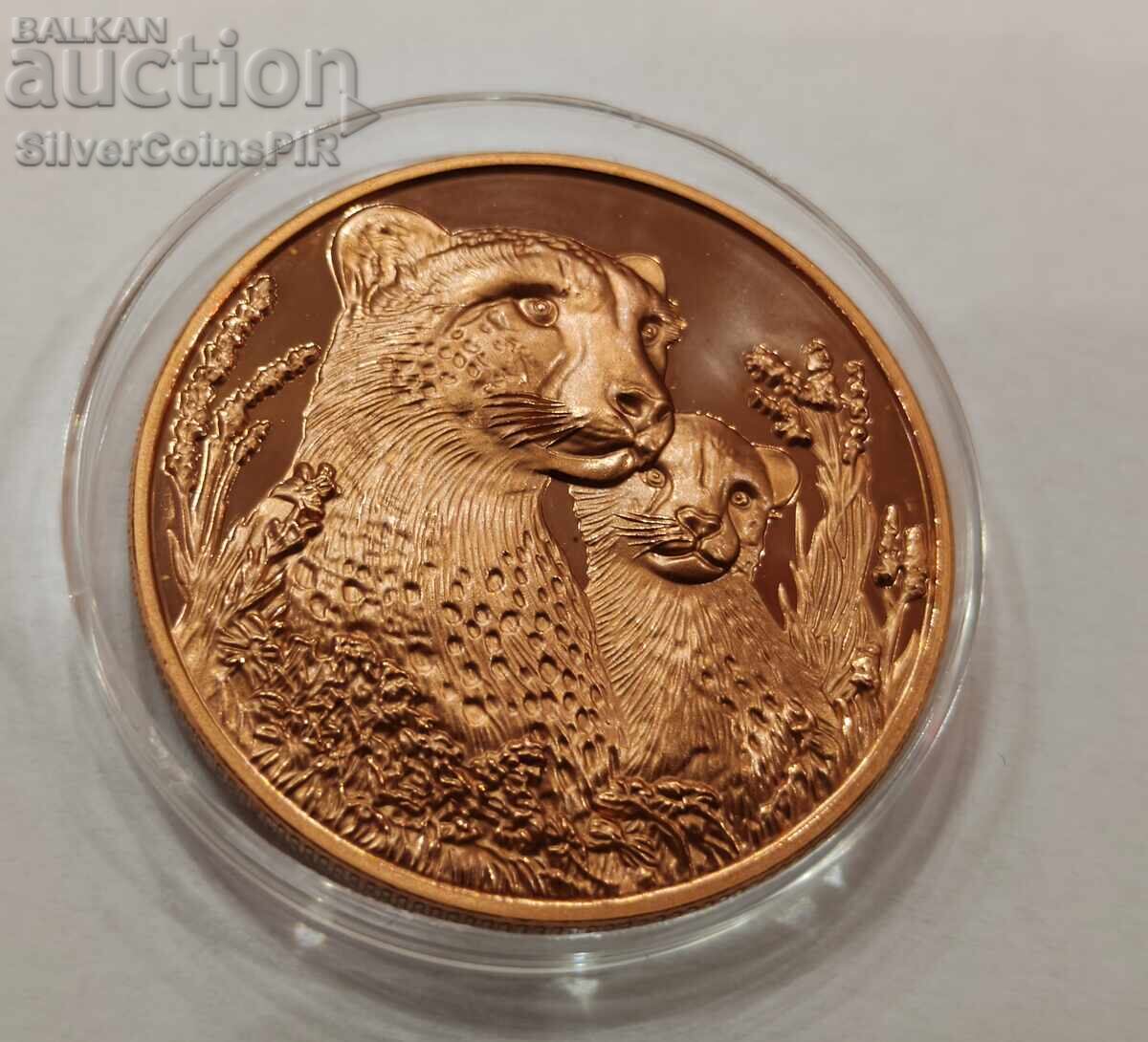 1 oz Copper Cheetah Small Round Wildlife with price € 20.00 | 39.12 BGN