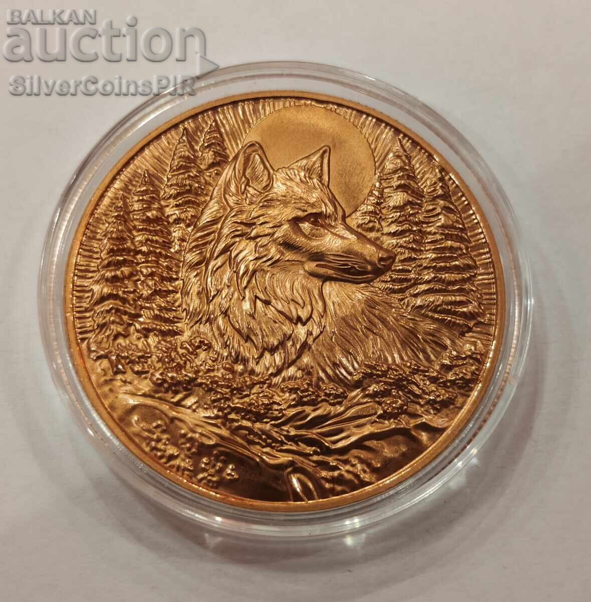 1 oz Copper She-Wolf Round Wildlife