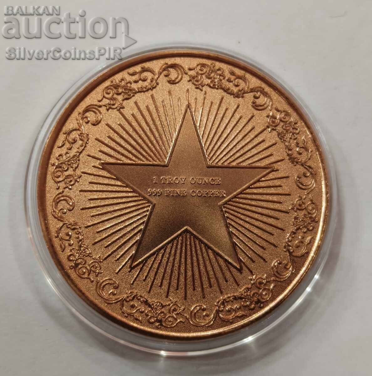 Delivery of 1 oz Copper Wolf Round Wildlife