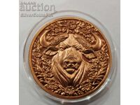 Monedă 1 oz Bivol African Round Animale Sălbatice
