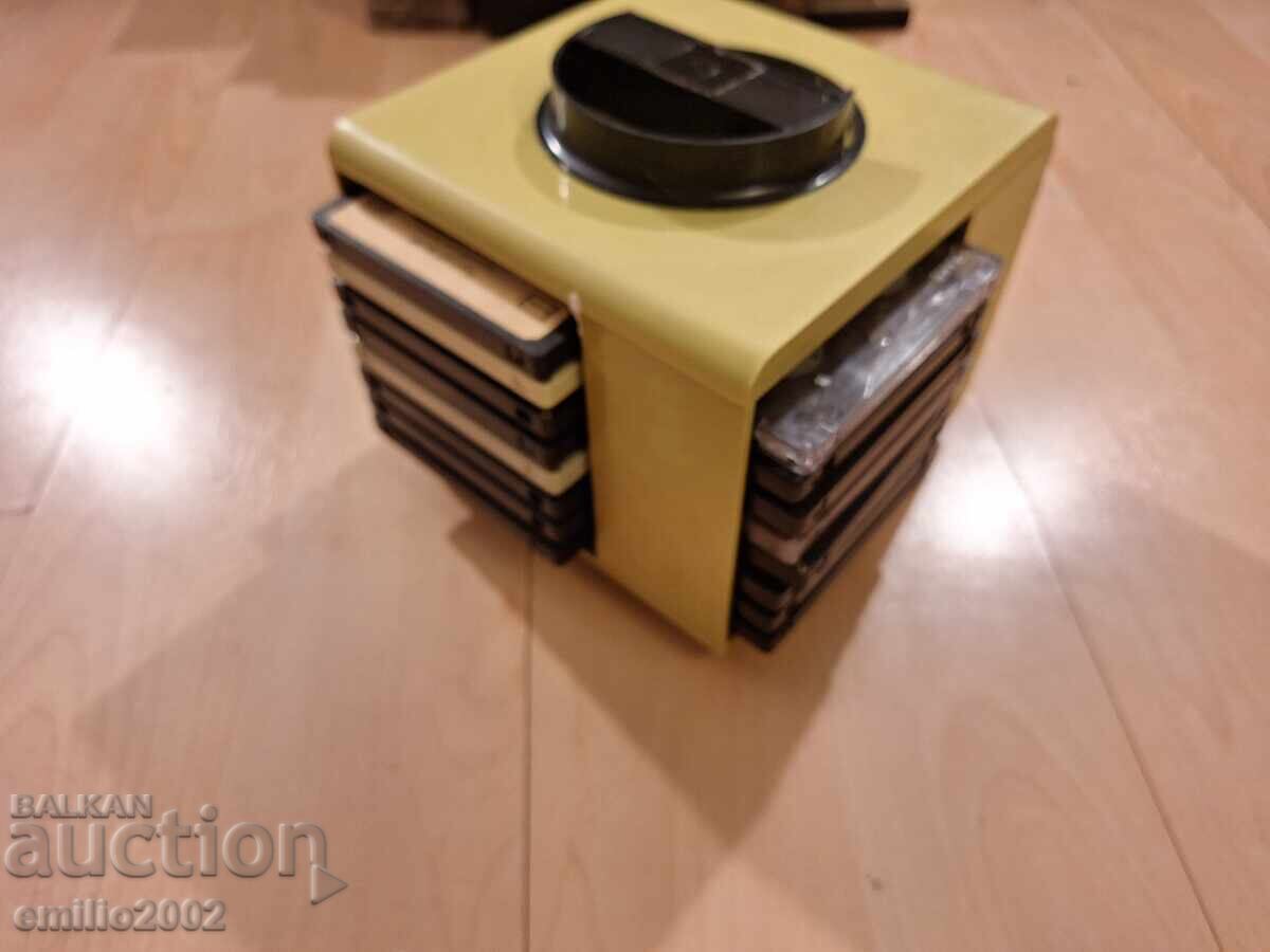 32 audio cassettes in a carousel rack with price € 9.00 | 17.60 BGN