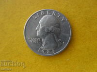 1/4 dolar 1985 SUA