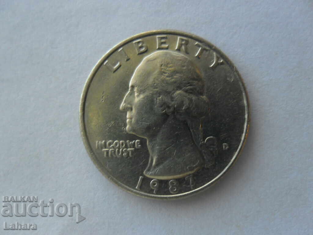 1/4 dolar 1987 SUA