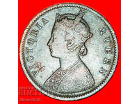 Ⰺ QUEEN (1862-1894): INDIA ★ 1/4 ANNA 1876!
