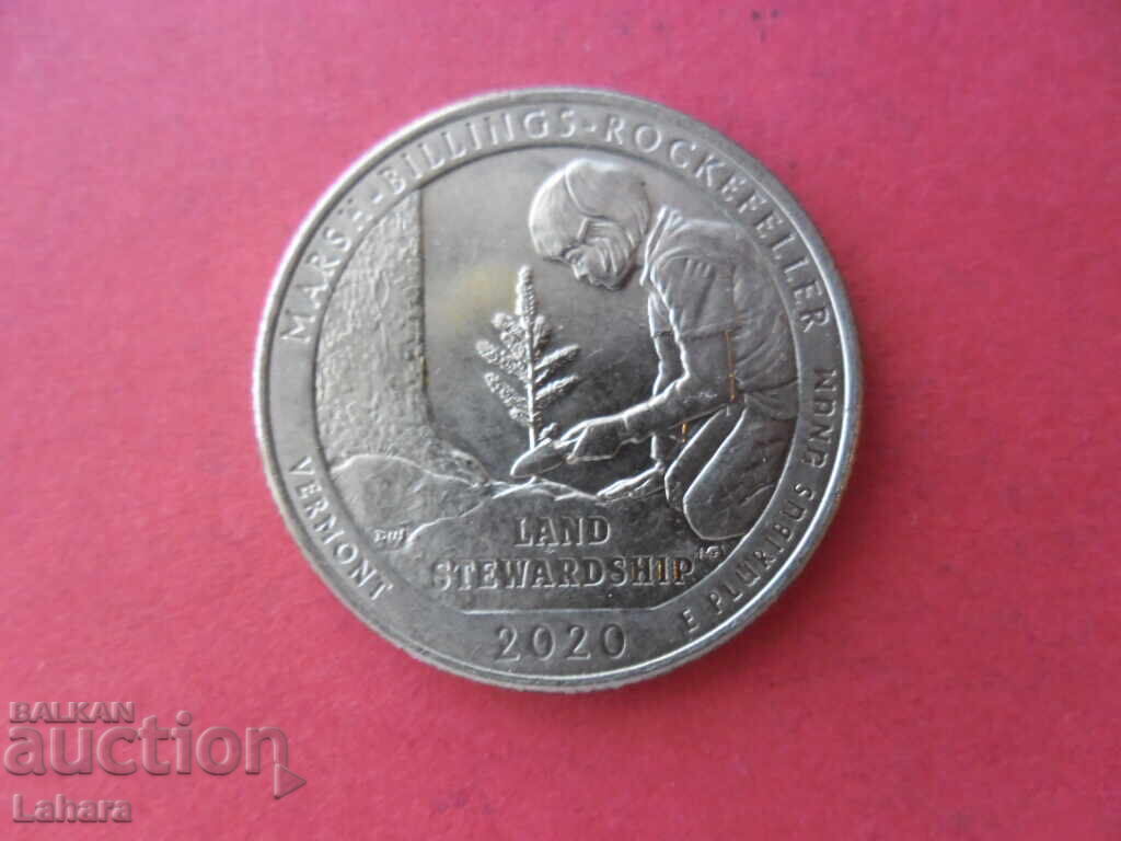 1/4 dollar 2020 USA