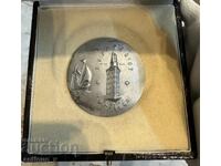 Large silver plaque - coin - 1987 - .900 purity