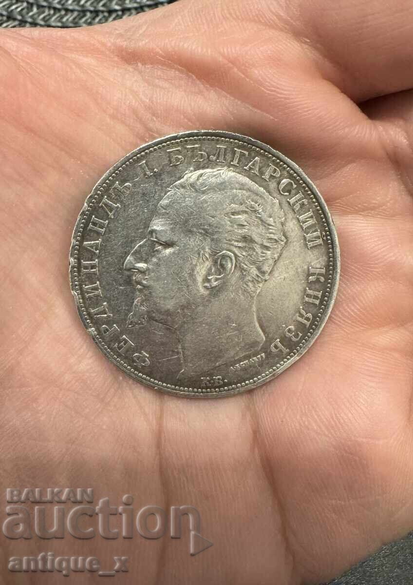 5 лева 1894 г. - Фердинанд I - сребро 5 лева 1894 г. - Фердинанд I - сребро