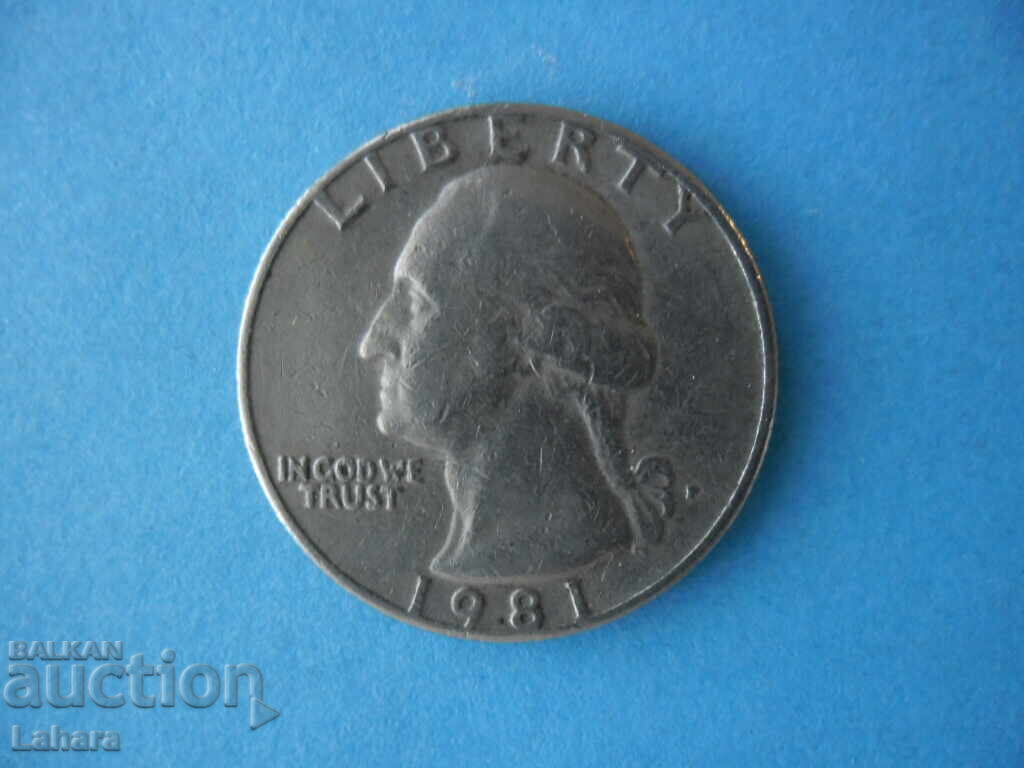 1/4 dolar 1981 SUA