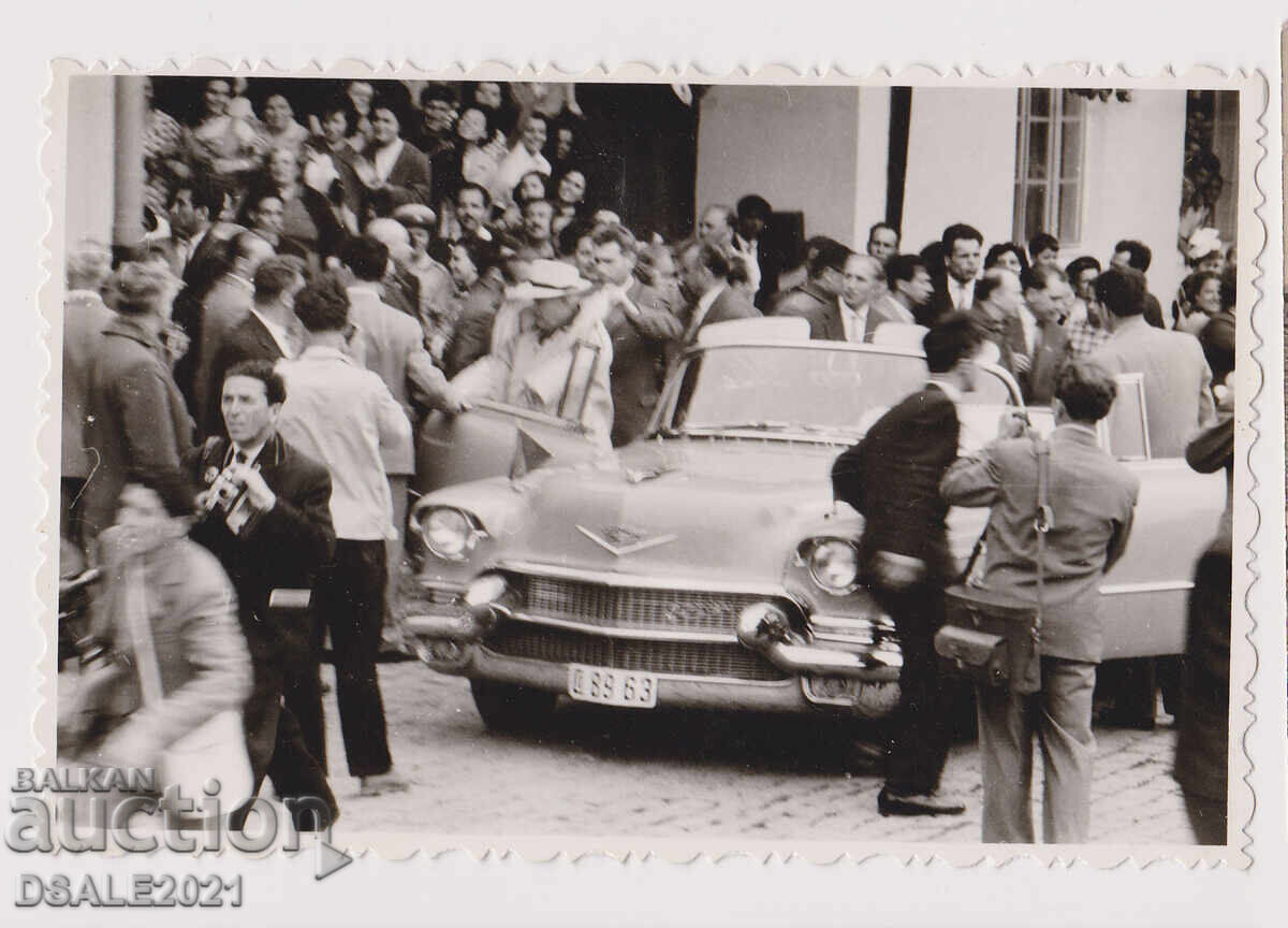 NIKITA HRUȘCIOV ÎN BULGARIA 1962 automobil CADILLAC fotografie