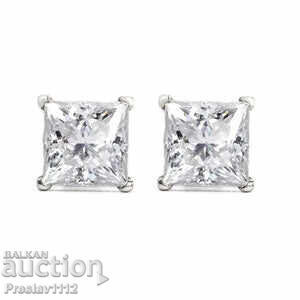 Σκουλαρίκια με Μοϊσανίτη Princess 0.6ct