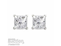 Cercei cu Moissanit Princess 0.6ct