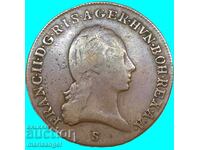 Австрия 3 кройцера 1800 S - Шмолнитц  30мм имп. Франциск мед