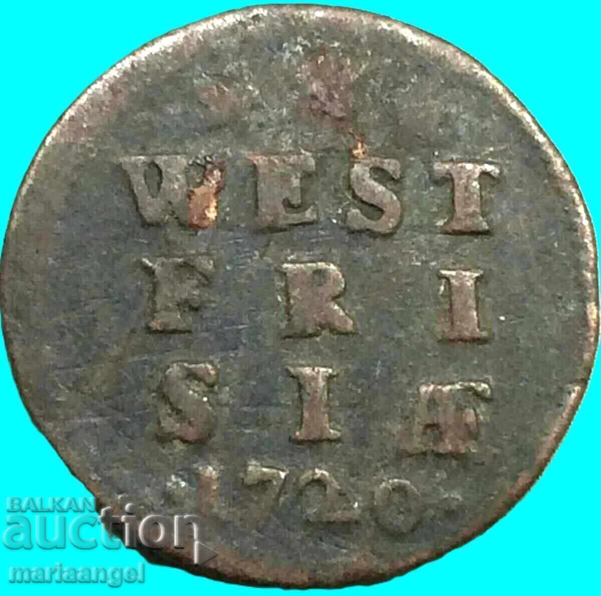 Țările de Jos 1720 1 Cent provincia West Friesland - 7