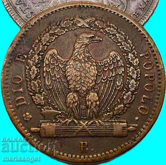 Republica Romană 3 baiocchi 1849 25,43g Italia Bologna - 7 Republica Romană 3 baiocchi 1849 25,43g Italia Bologna - 7