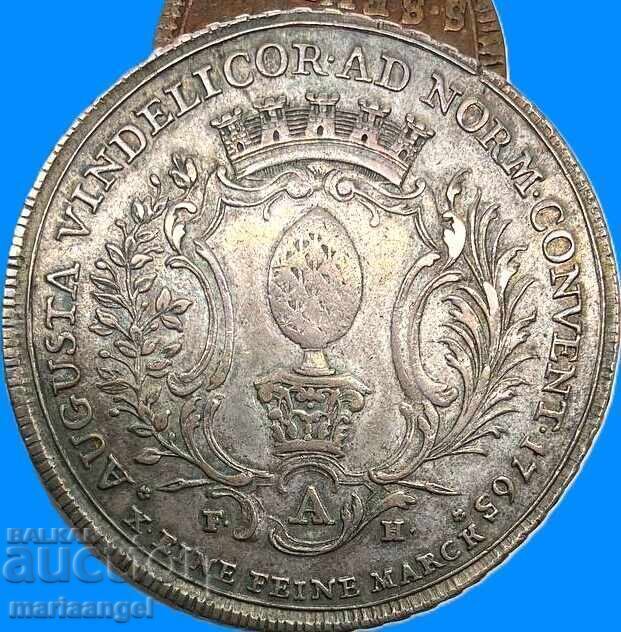 Augsburg 1 Thaler 1765 Germany Francis I/Coat of Arms 27.90g silver - 6