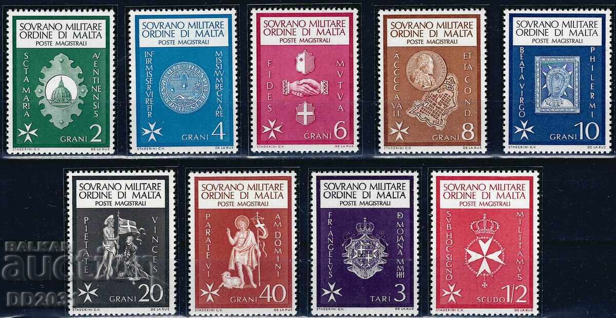 Sovereign Military Order of Malta 1966 - coats of arms artifacts MNH