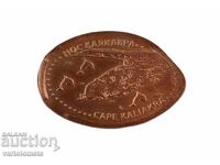 Elongated souvenir coin (elongated stotinka) - Kaliakra