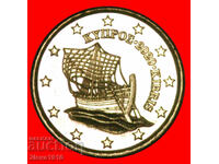 Ⰺ GRECIA (2010-2024): CIPRU★ 10 CENȚI 2020 NAVĂ AUR NORDIC /c