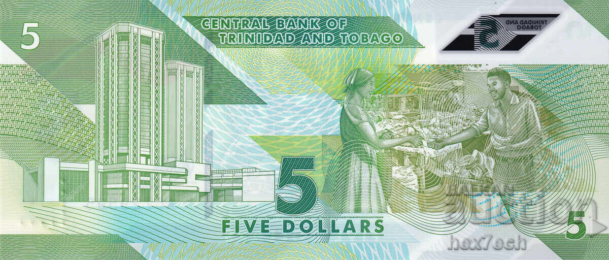 Licitație ❤️ ⭐ Trinidad și Tobago 2020 5 dolari polimer UNC nou ⭐ ❤️