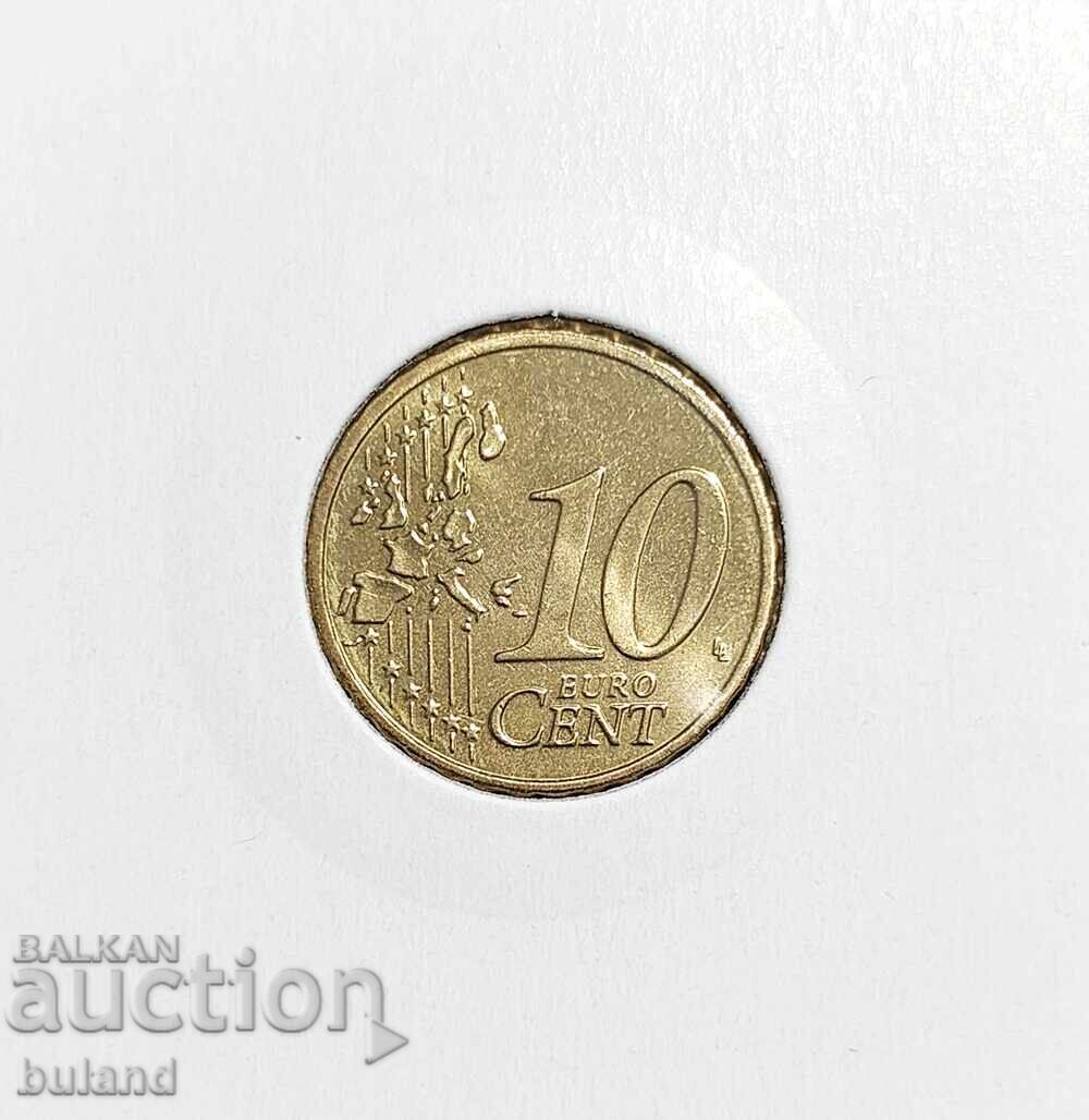 Ирландия UNC Евромонета 10 Цента 2002 Euro Cent EIRE с цена € 4.50 | 8.80 лв.