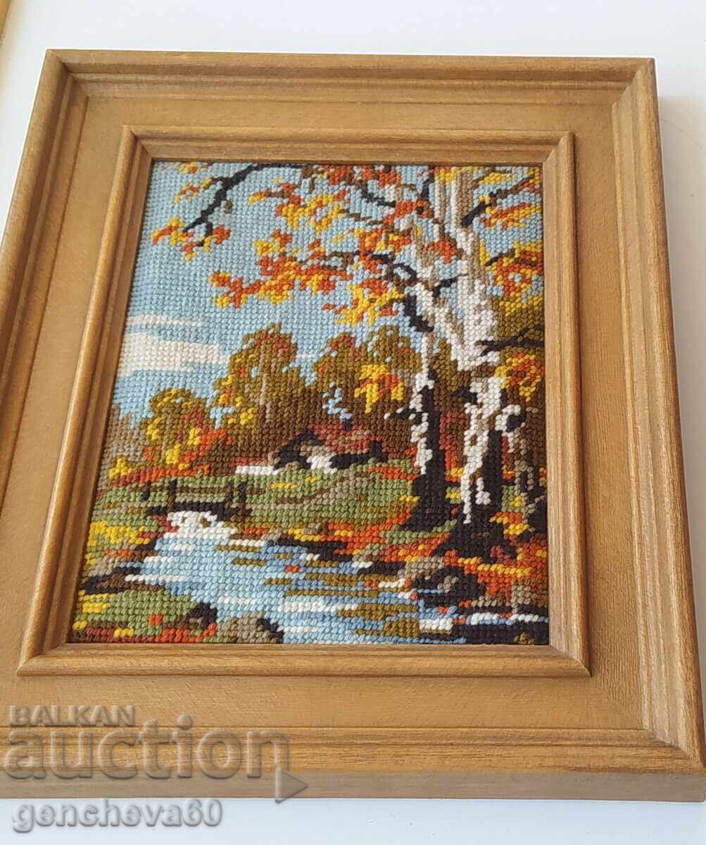 Goblen vintage peisaj de toamnă cu preț € 25.00 | 48.90 BGN Goblen vintage peisaj de toamnă cu preț € 25.00 | 48.90 BGN