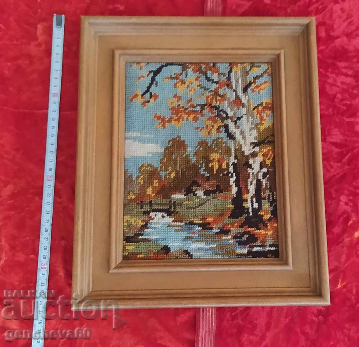 Goblen vintage peisaj de toamnă Goblen vintage peisaj de toamnă
