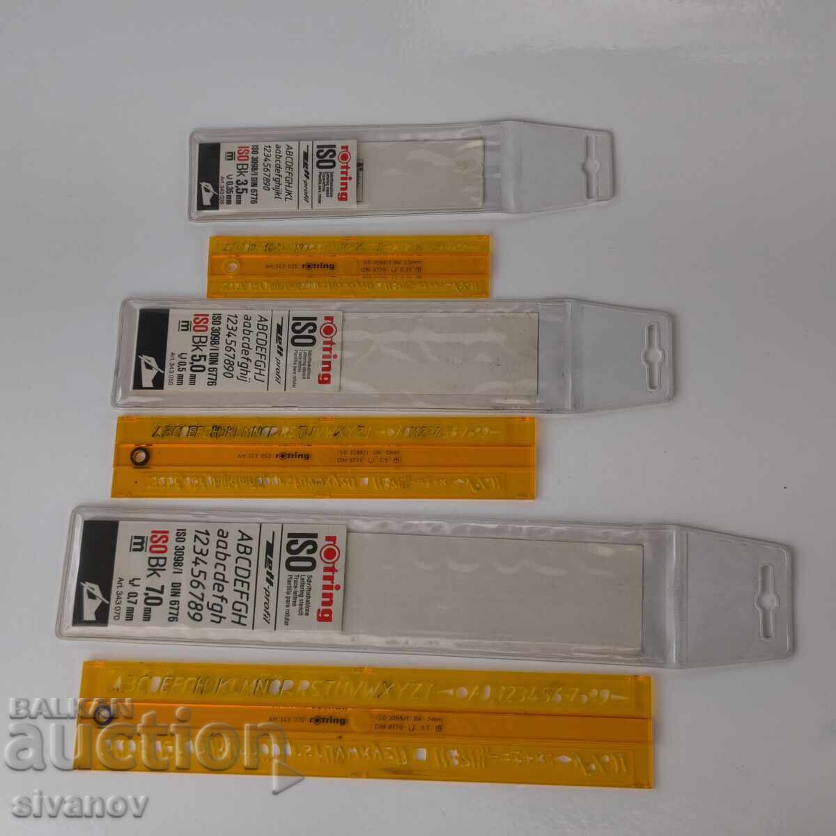 Rotring ISO DIN technical drawing template set #6393 with price € 14.99 | 29.32 BGN