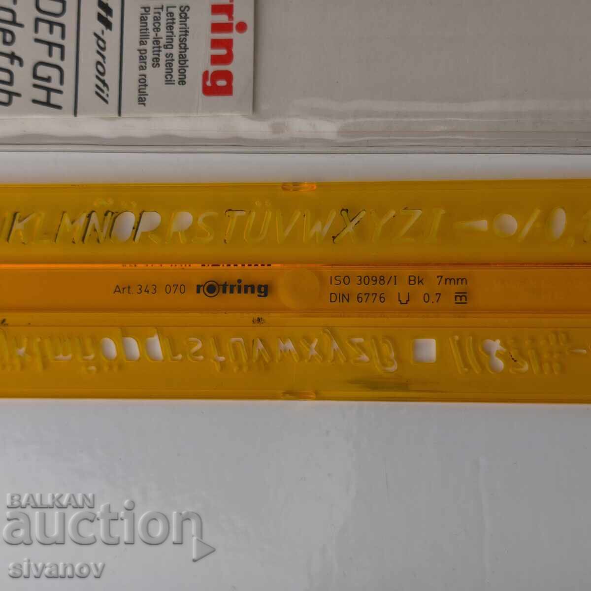 Auction  Rotring ISO DIN technical drawing template set #6393