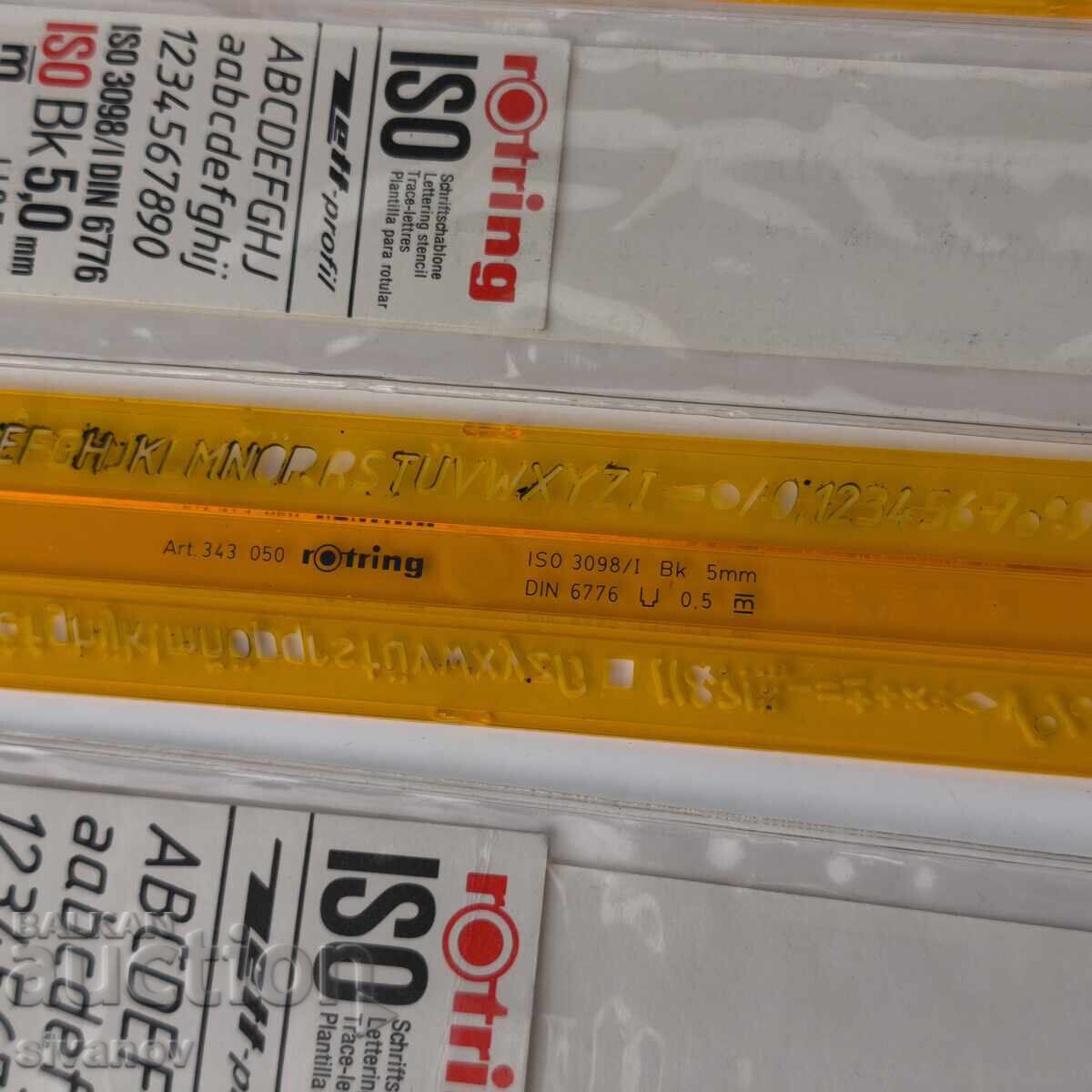 Delivery of Rotring ISO DIN technical drawing template set #6393