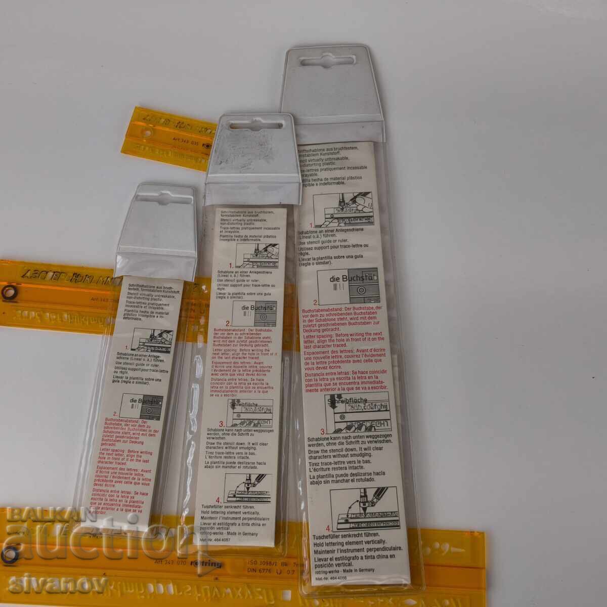 Rotring ISO DIN technical drawing template set #6393 - 5