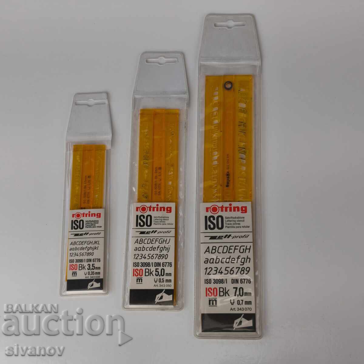 Rotring ISO DIN technical drawing template set #6393