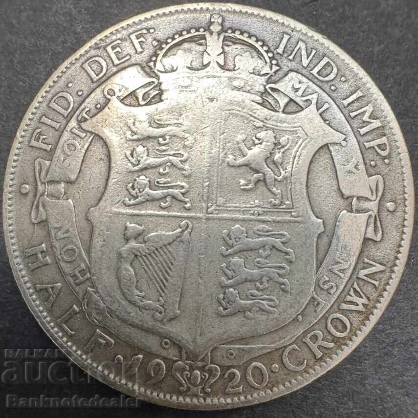 Halfcrown Anglia 1920 George V argint Halfcrown Anglia 1920 George V argint