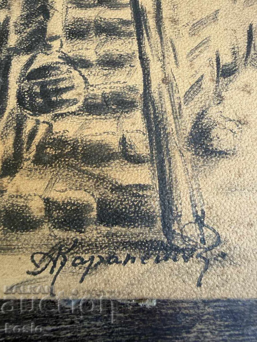 Auction  Old painting by Angel Karaneshev - Tarnovo