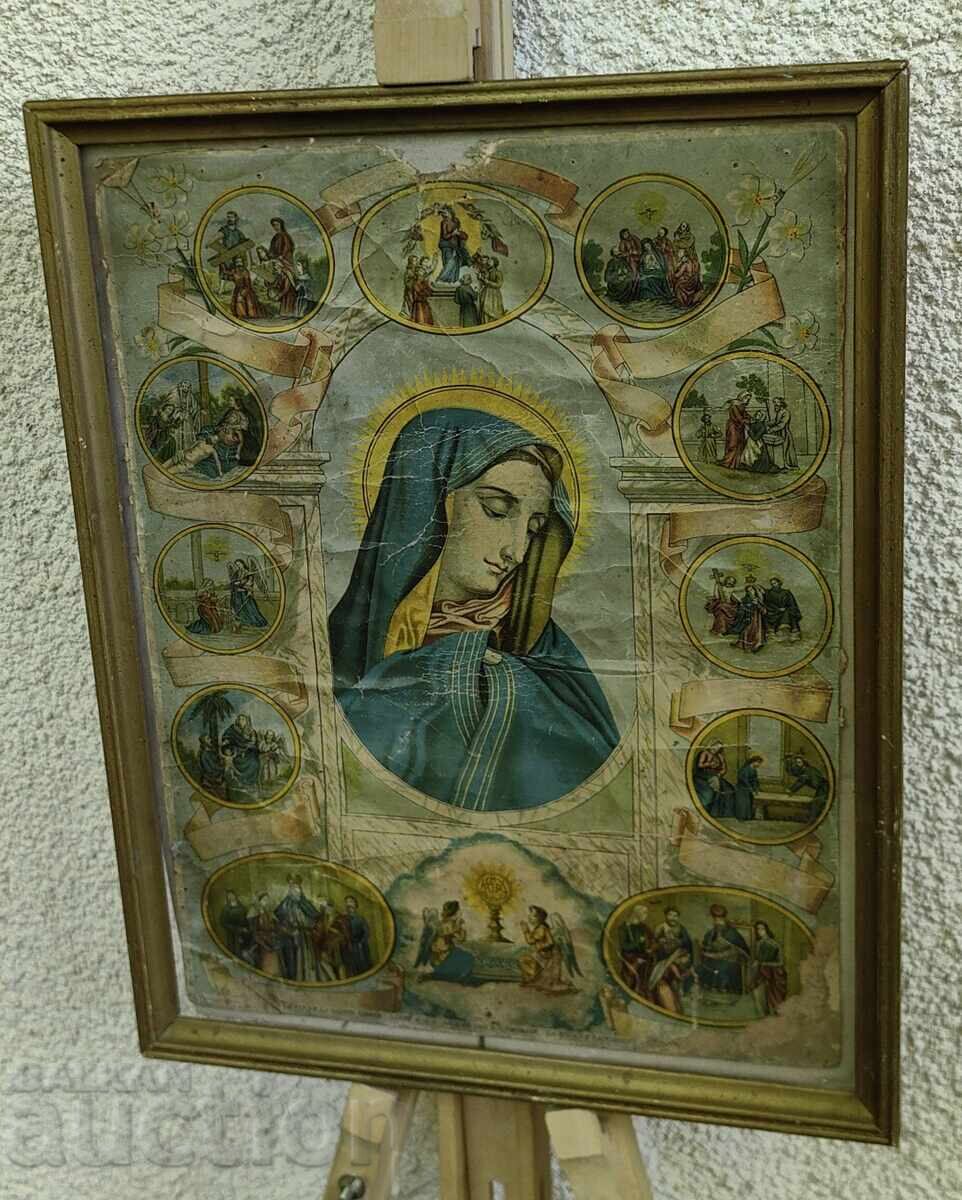 LITOGRAFIE ÎNRĂMATĂ ICONIȚĂ RAMĂ LITOGRAFIE ÎNRĂMATĂ ICONIȚĂ RAMĂ
