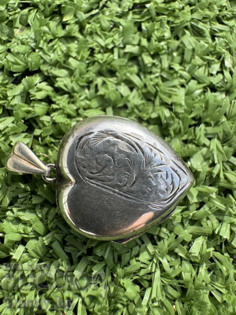 Silver heart locket pendant from England | Silver BK-FT Silver heart locket pendant from England | Silver BK-FT