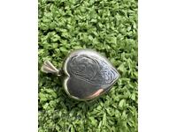 Silver heart locket pendant from England | Silver BK-FT