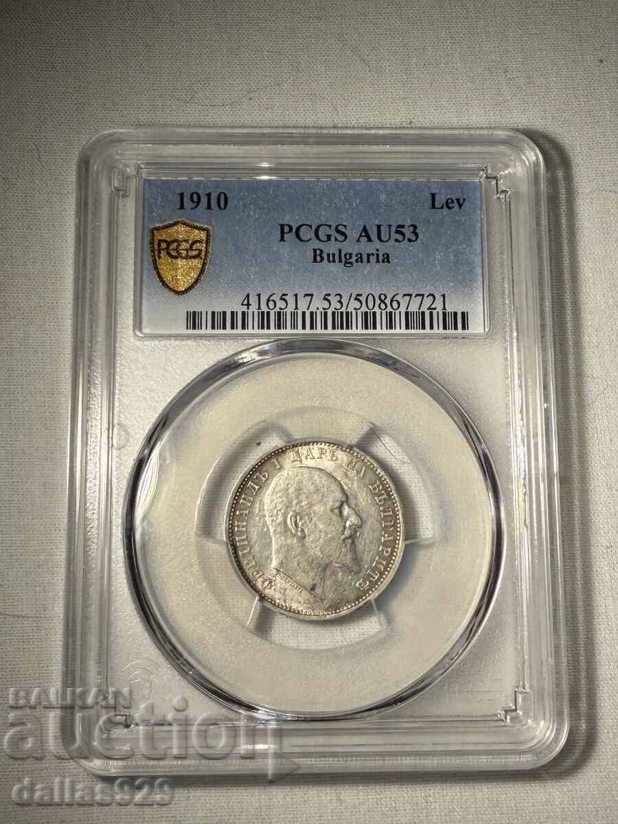 1 Lev 1910 AU53 1 Lev 1910 AU53