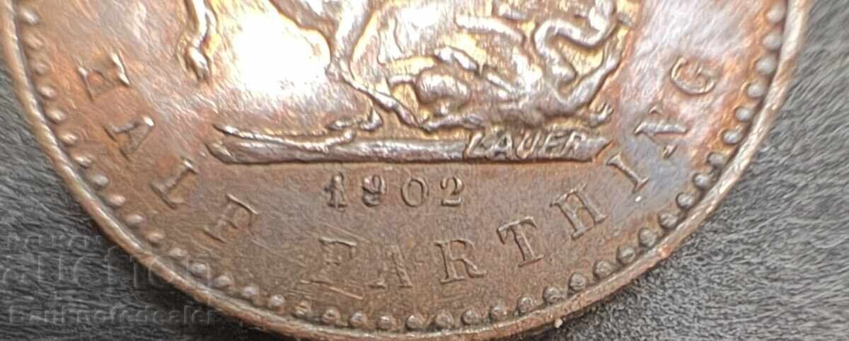 Delivery of Great Britain Half Farthing 1902 Coronation Model By Lauer